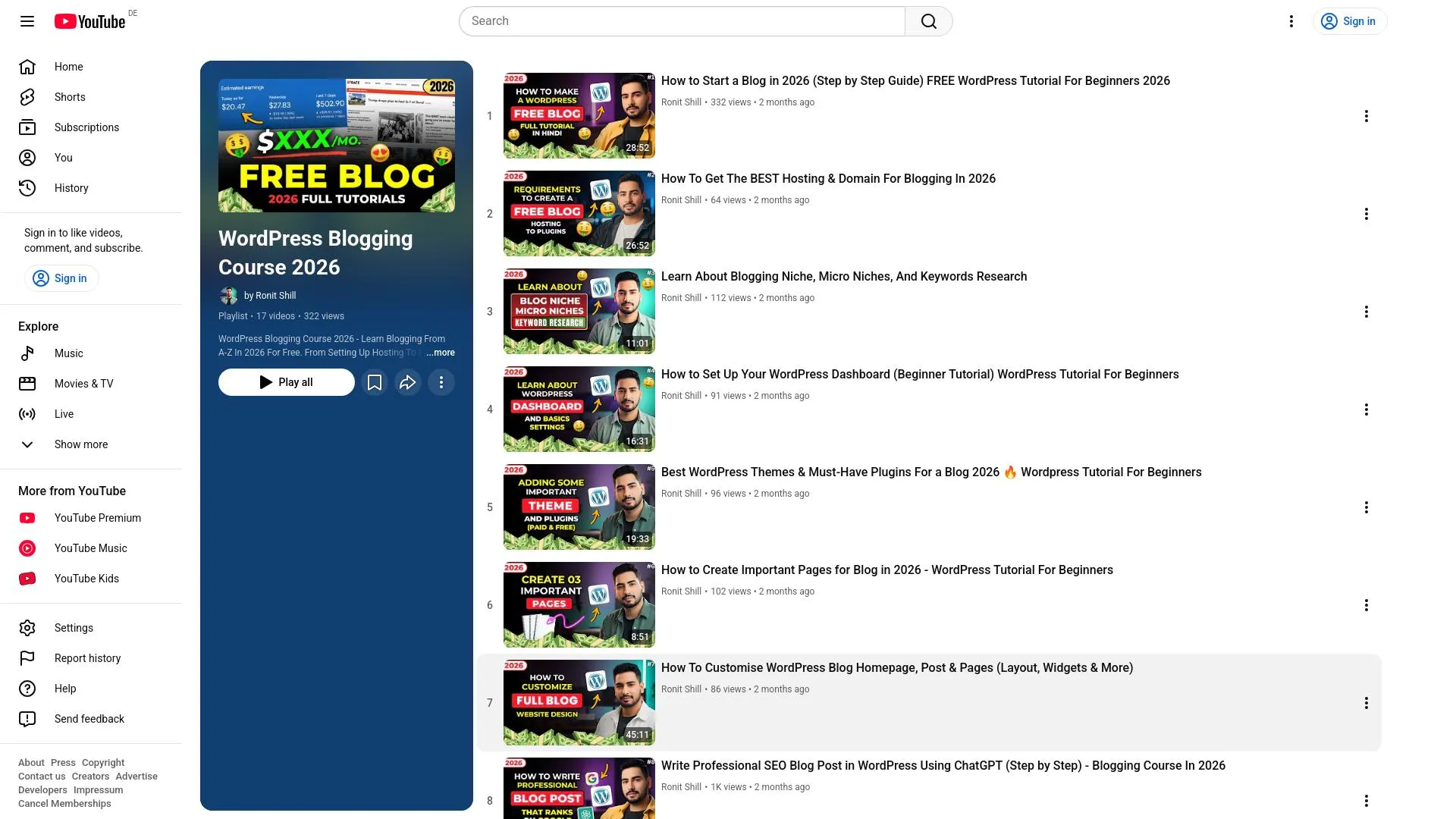 Free Course WordPress Blogging Course 2026